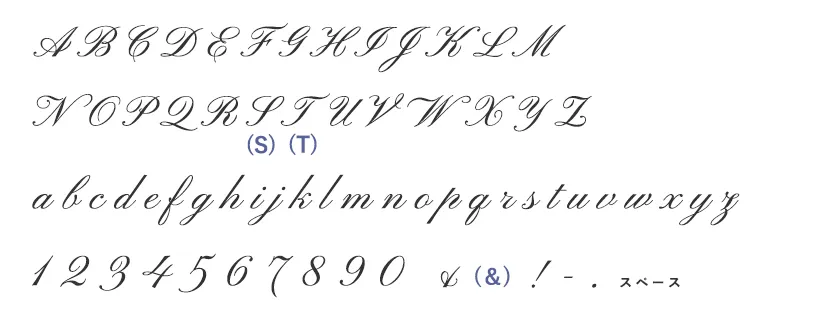 名入れの書体について
